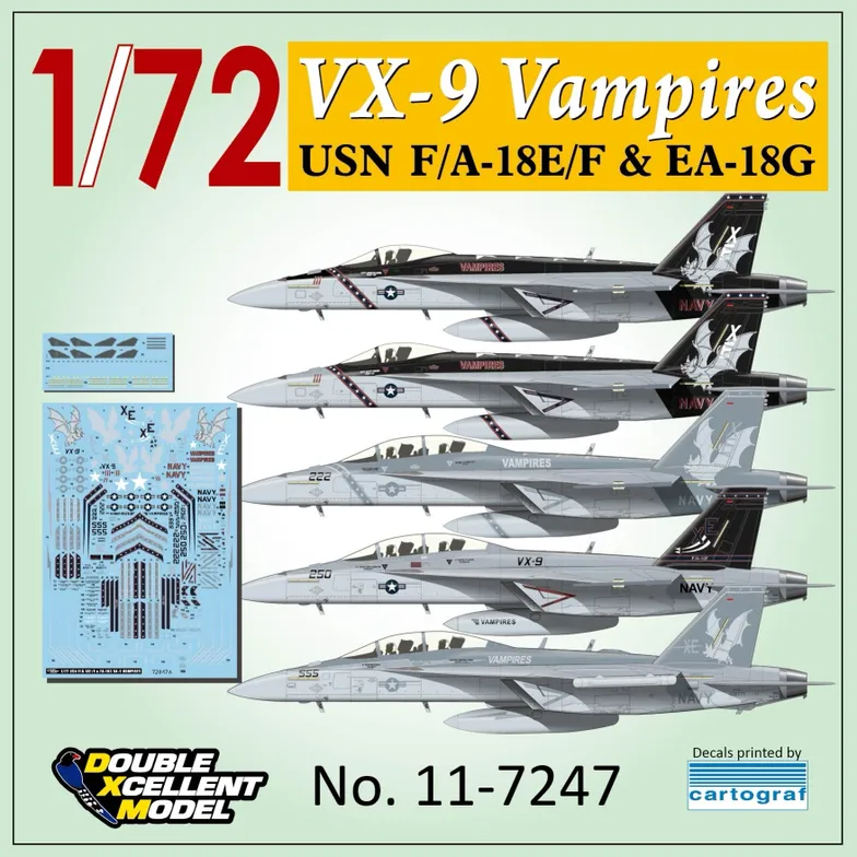 USN VX-9 F/A-18E/F & EA-18G Vampires au 1/72