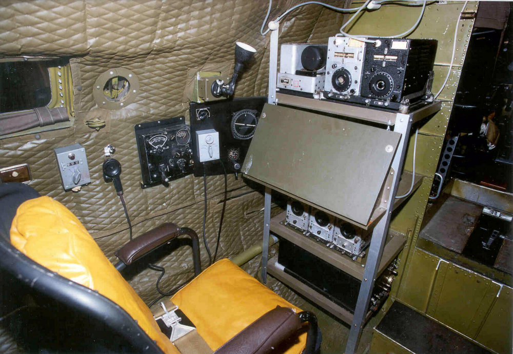 l'intérieur d'un Martin B-26G Marauder, le poste de communication