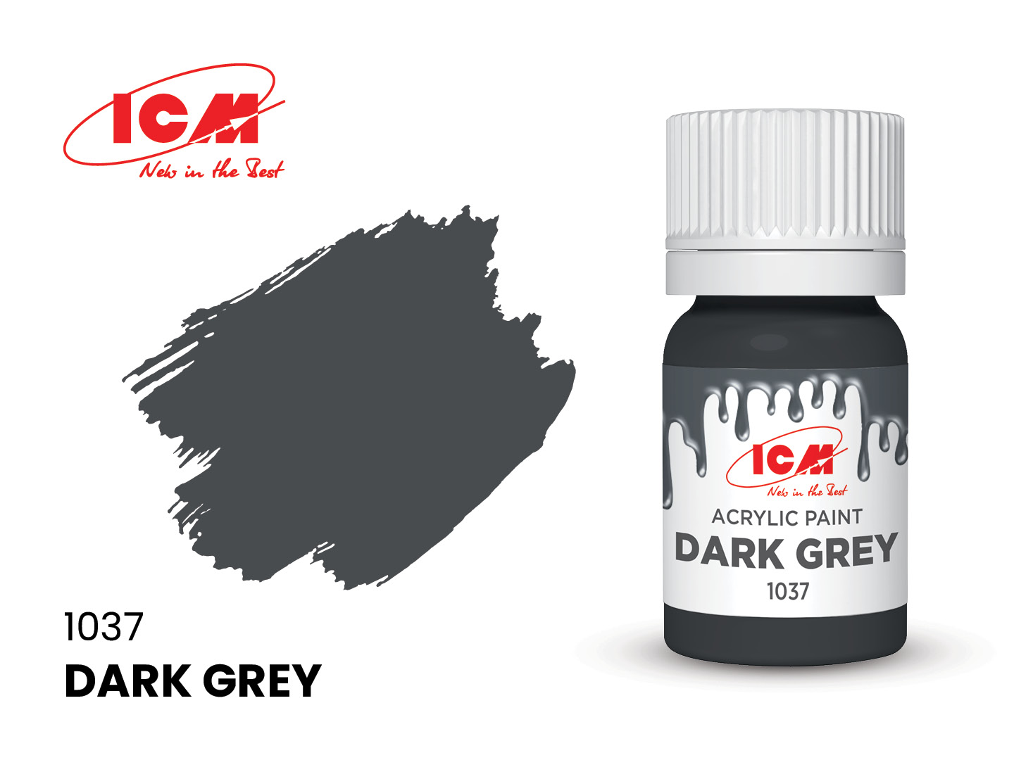 le pot de peinture de 12ml 1037 Dark Grey