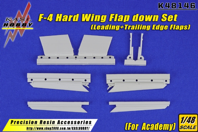F-4 Hard Wing Flap down Set(Leading+Trailing Edge Flaps) for Academy kit au 1/48