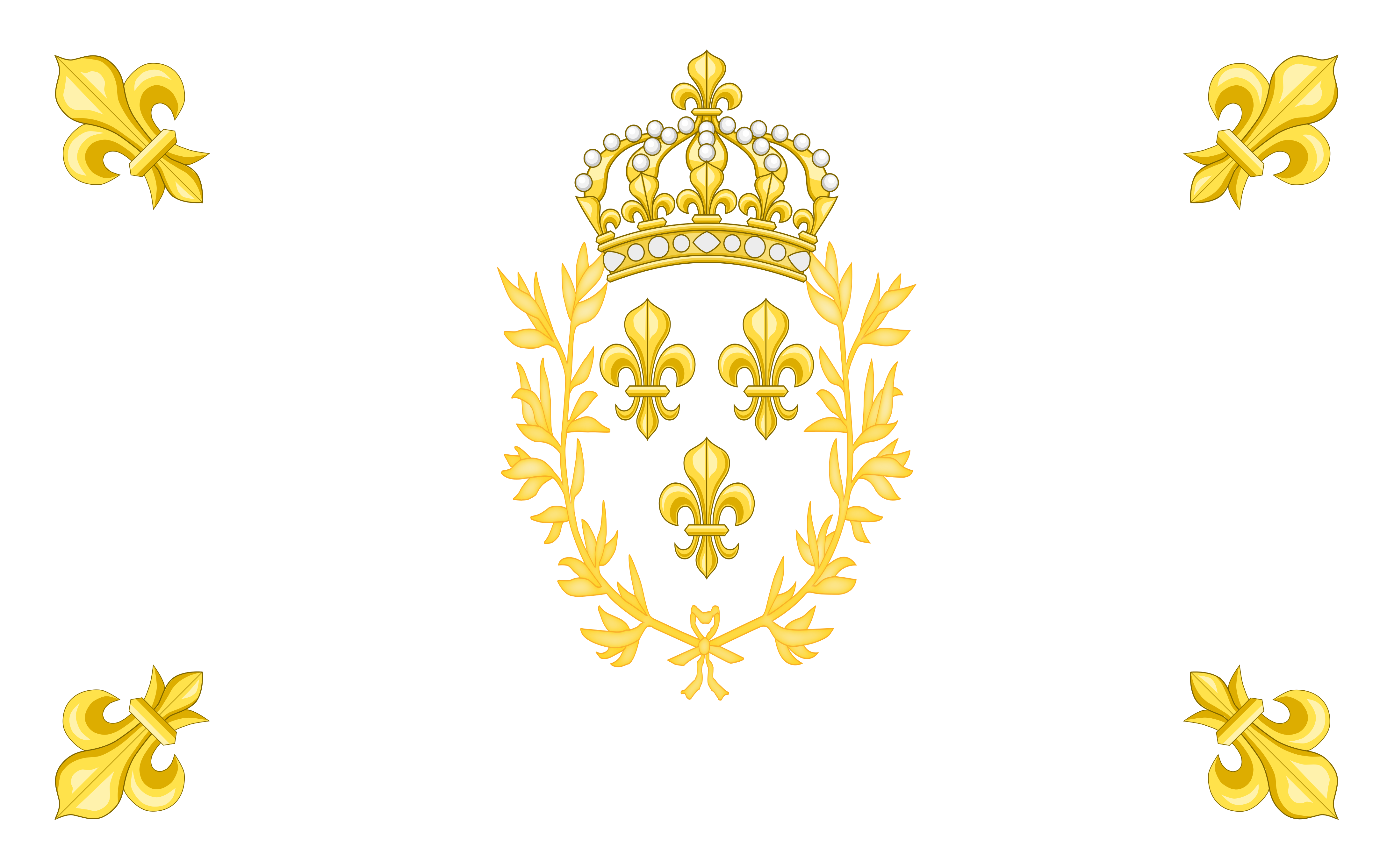 Un drapeau blanc utilisé de 1814 à 1830, lors de la Restauration