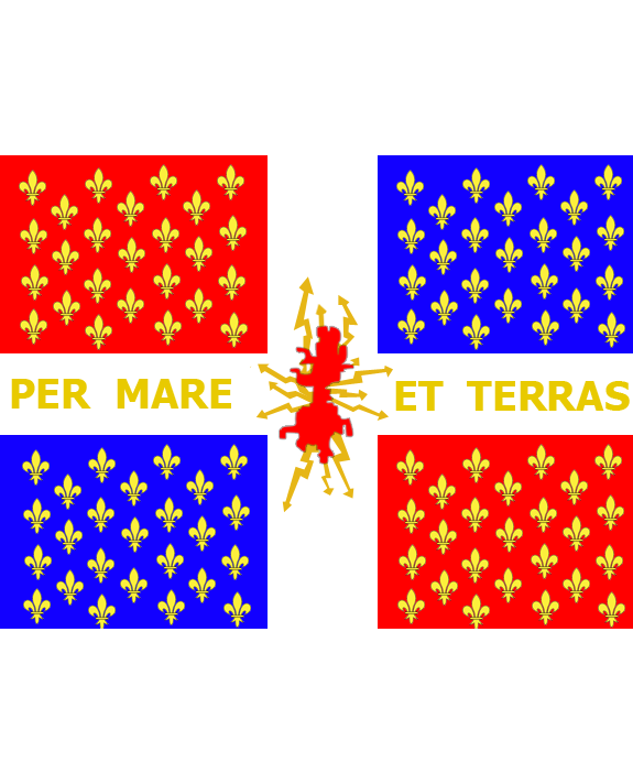 Drapeau des Compagnies franches de la marine de 1690 à 1761