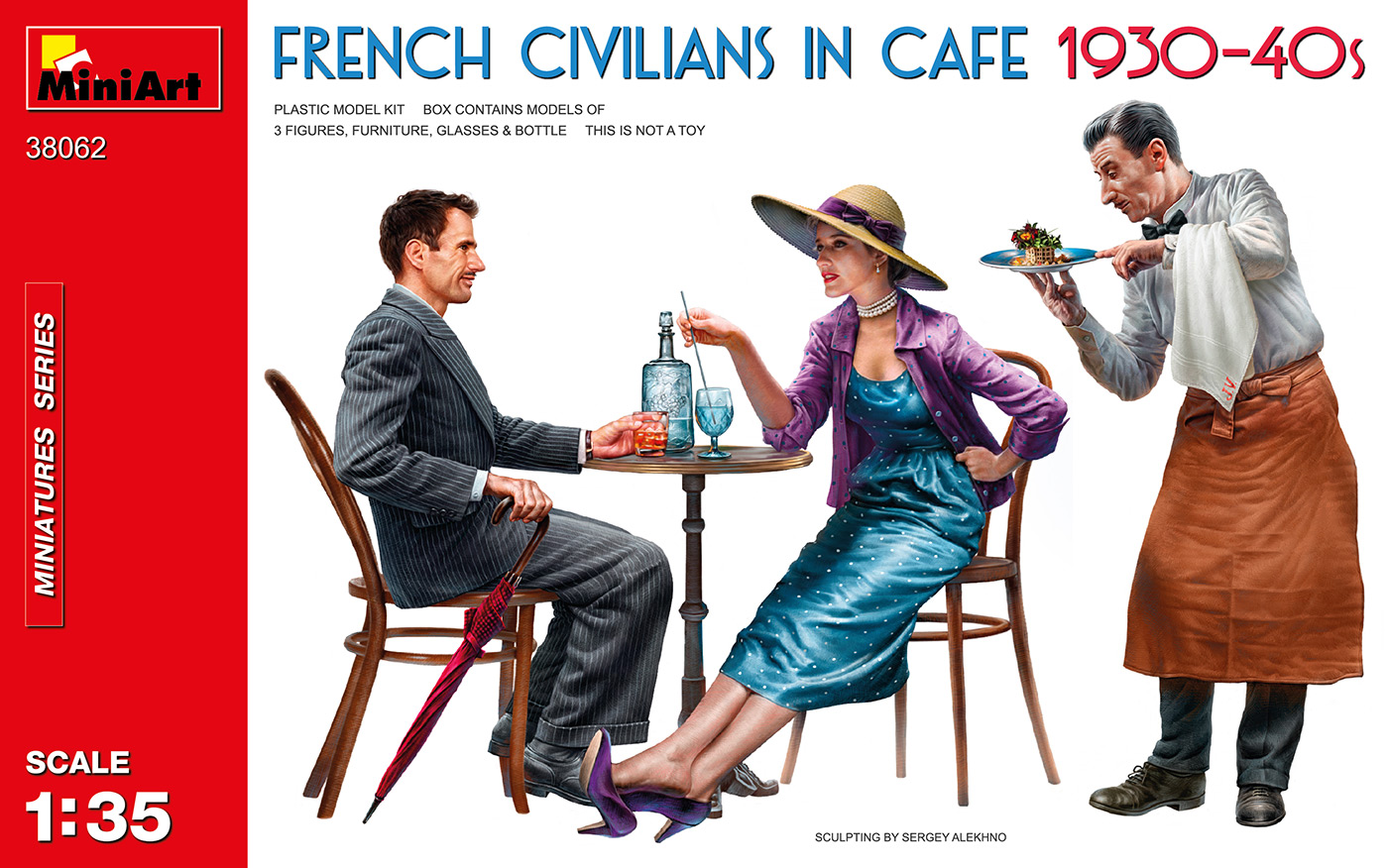 French Civilians in Cafe 1930-40s au 1/35