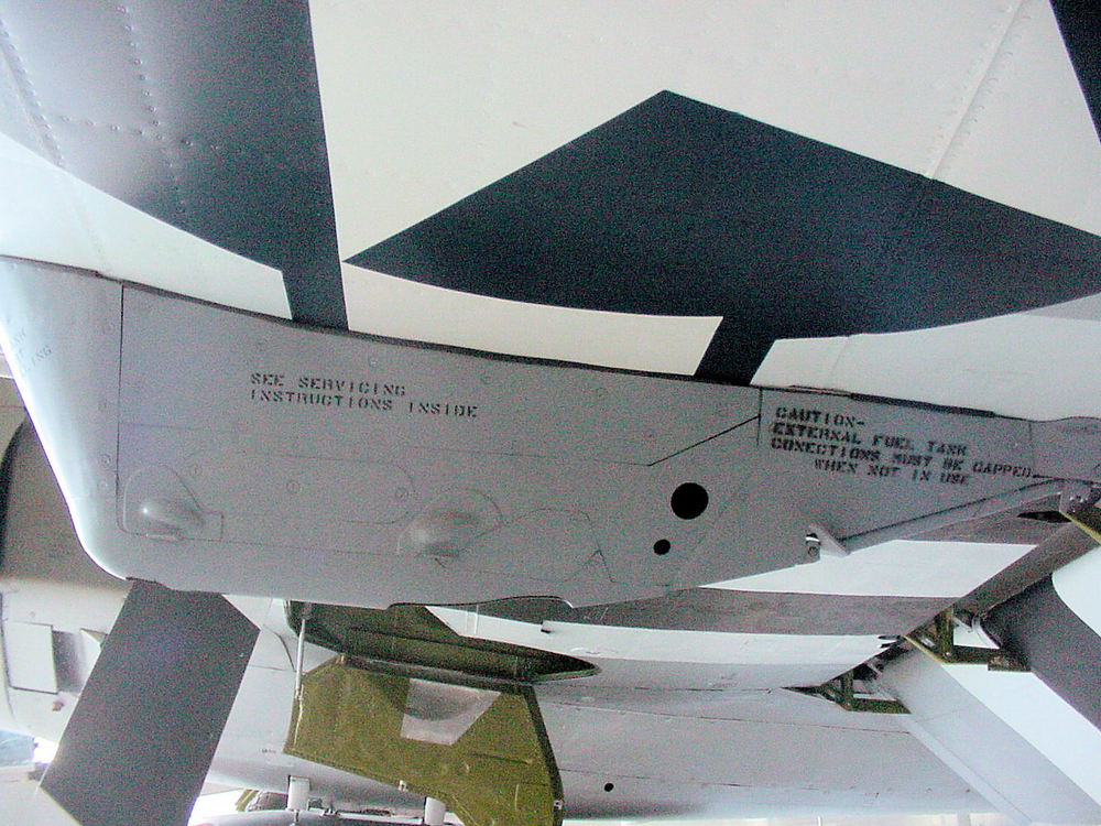 zoom sur un détail du dessous de l'aile d'un Republic P-47D (226413) Thunderbolt