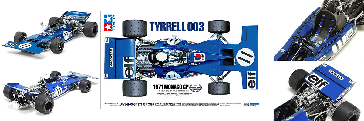 Tamiya 12054 Tyrrell 003 1971 GP Monaco au 1/12