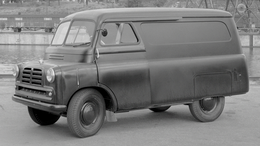 un Bedford CA Mk1 Van suédois 1952–1958, vu de profil