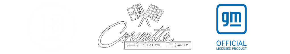3 logo : échelle 1/8, Corvette Sting Ray, GM