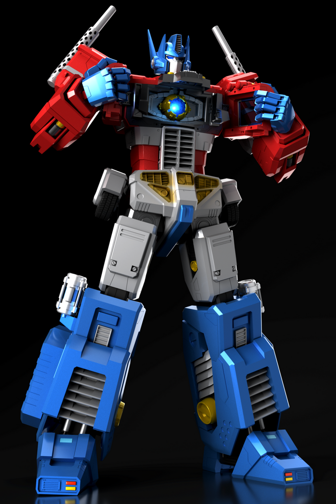 Optimus Prime écartant avec ses mains sa matrice de commande