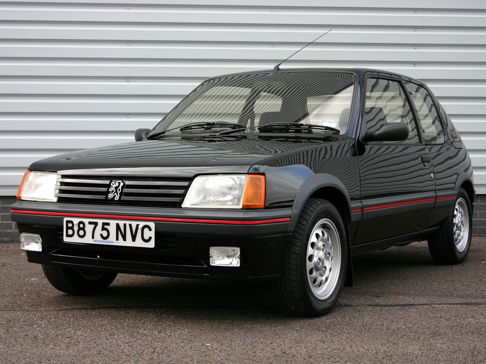 une Peugeot 205 1.6 GTI UK-spec 1984–1990